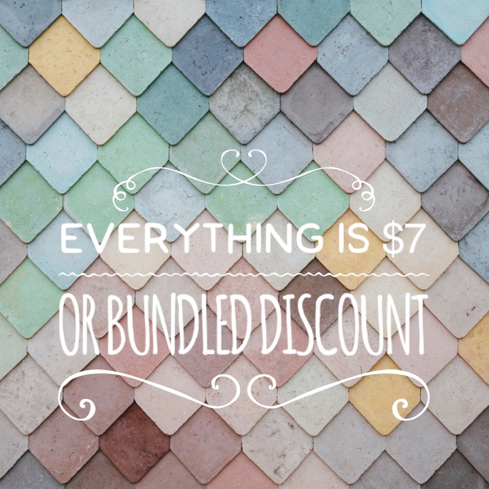 Everything is $7 or bundled discount.